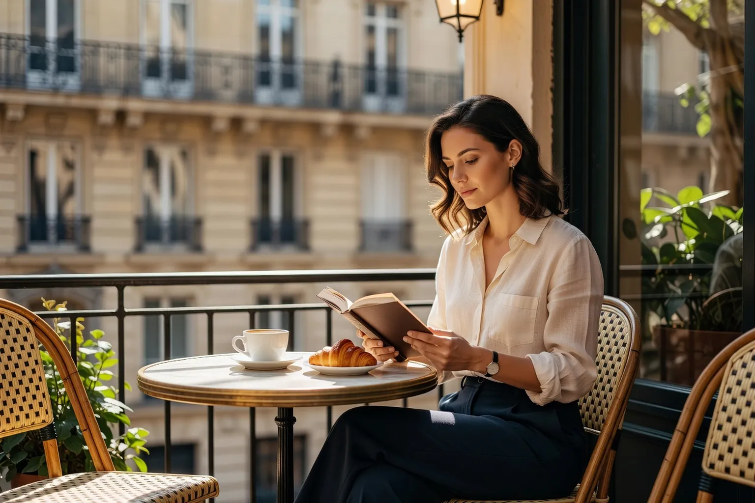 Femme russe installée en France dans son quotidien