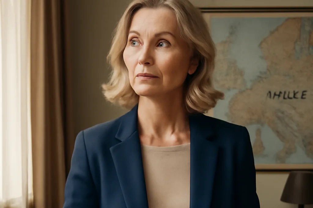 Femme consultant une carte du monde pour organiser une succession entre la France et la Russie
