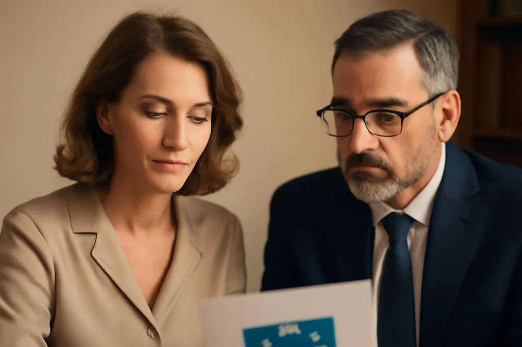 Notaire présentant un document de succession internationale à une femme
