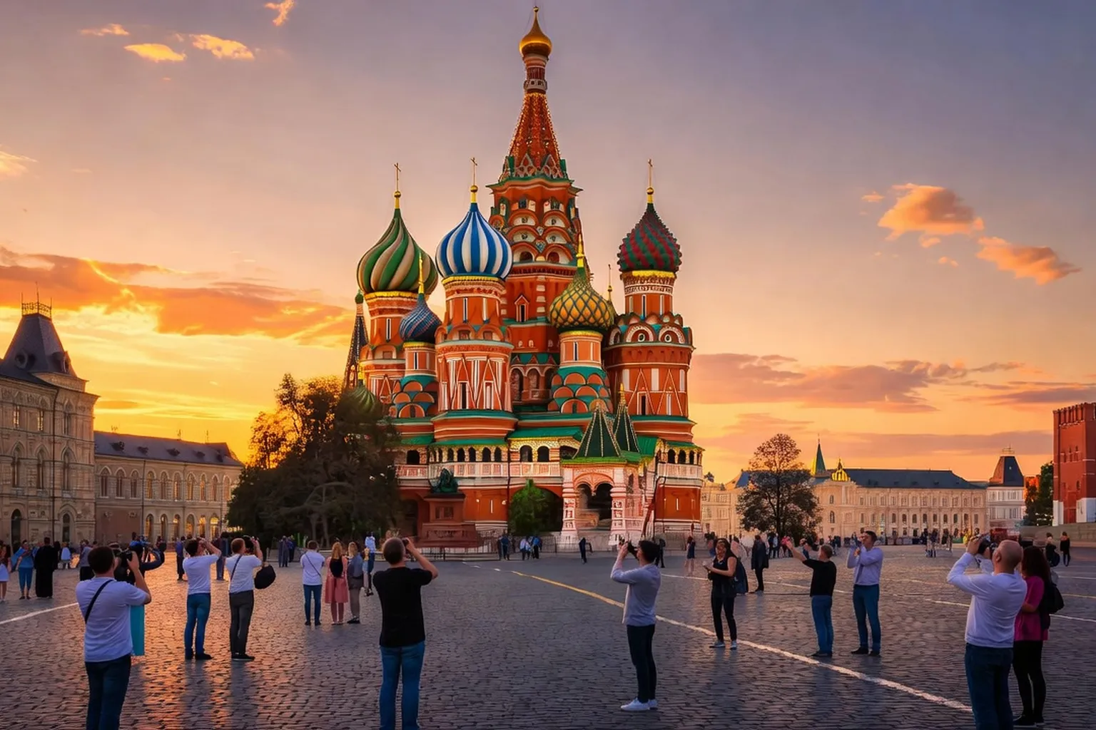 Métro moscovite aux arches dorées et fresques soviétiques
