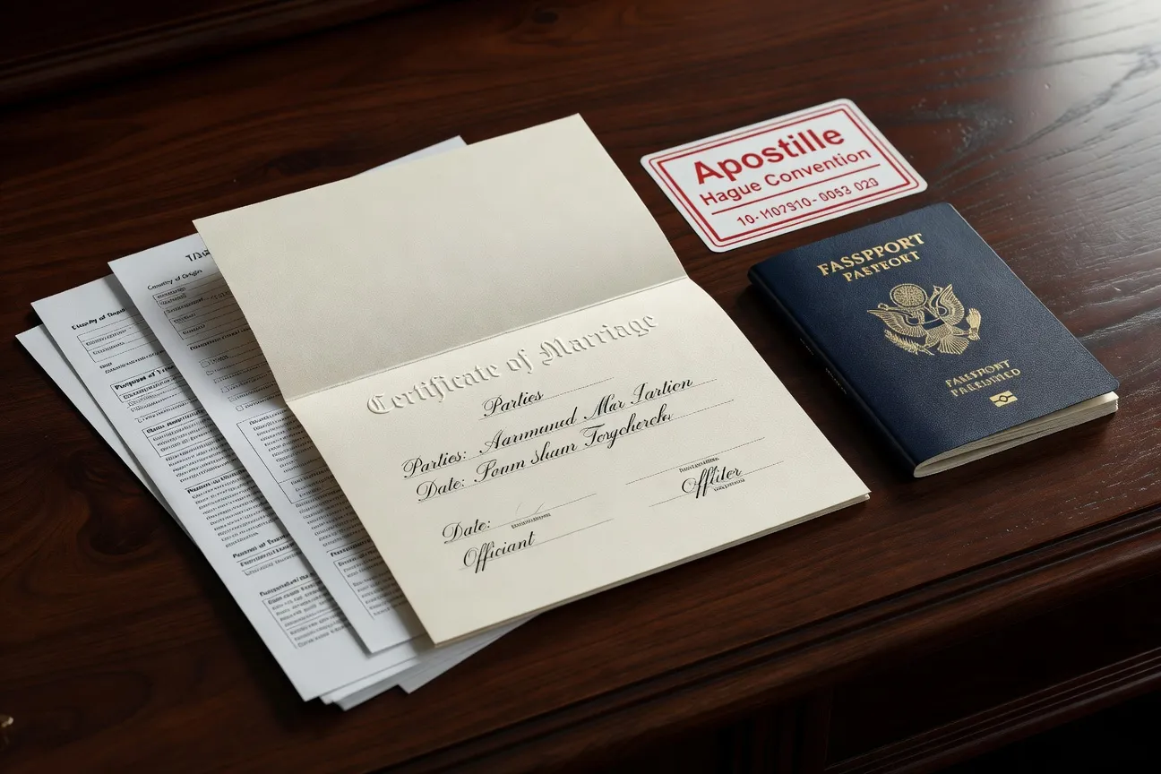 Documents officiels pour mariage franco-russe — apostille et traduction assermentée