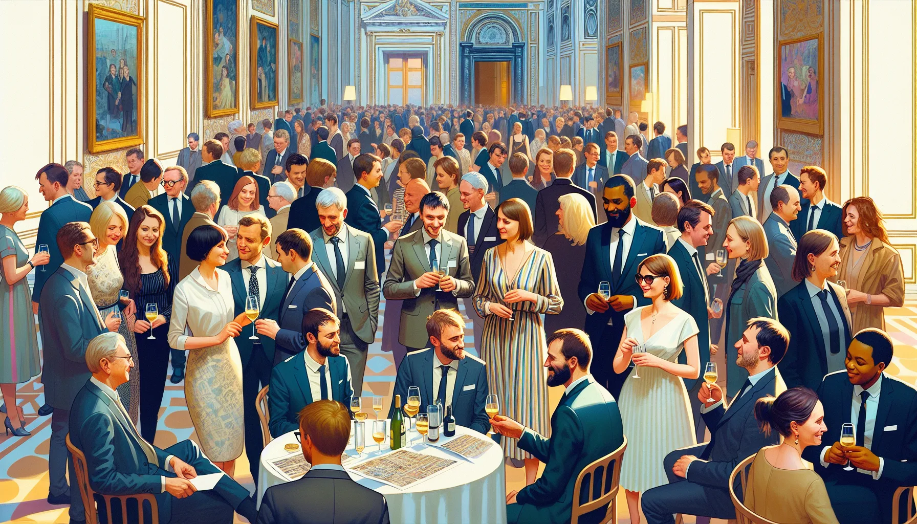 Couple franco-russe se promenant dans une ville française